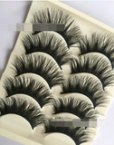 False eyelashes, thick cross section, five pairs of eyelashes